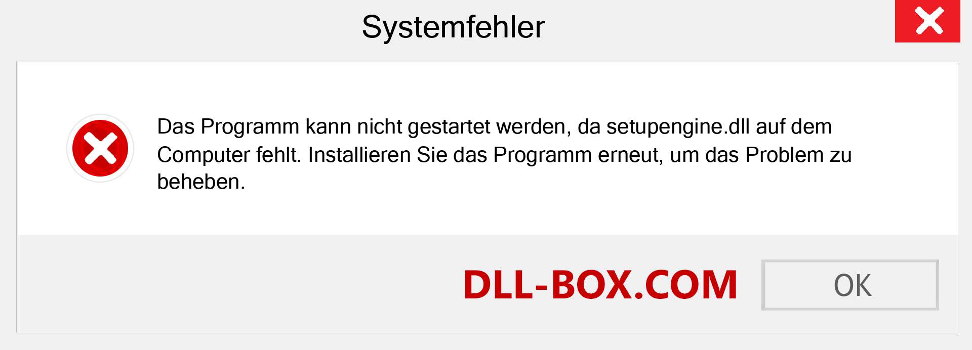 setupengine.dll-Datei fehlt?. Download für Windows 7, 8, 10 - Fix setupengine dll Missing Error unter Windows, Fotos, Bildern