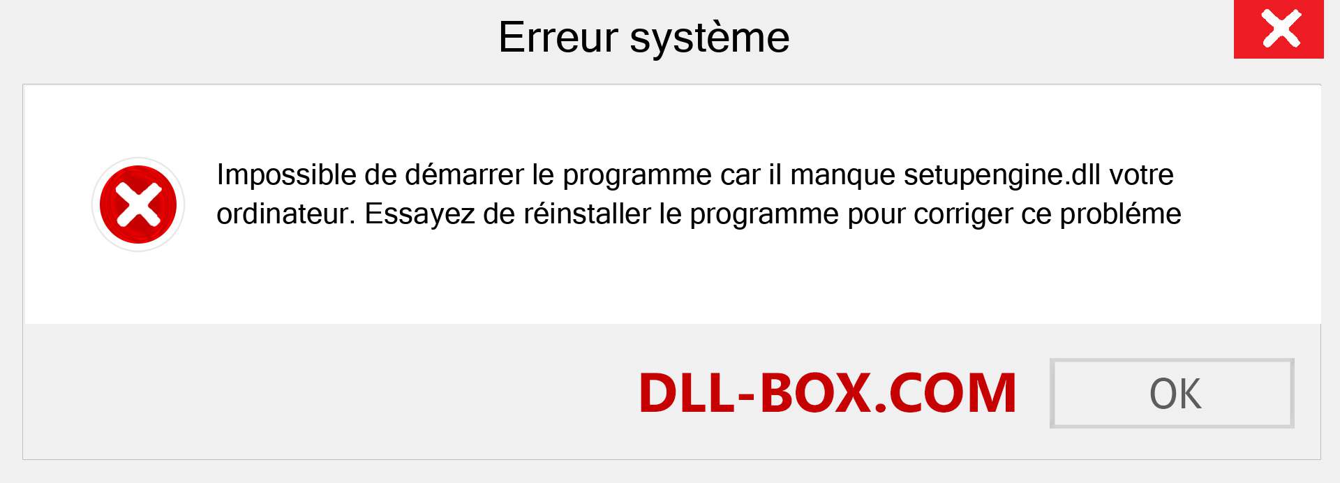 Le fichier setupengine.dll est manquant ?. Télécharger pour Windows 7, 8, 10 - Correction de l'erreur manquante setupengine dll sur Windows, photos, images